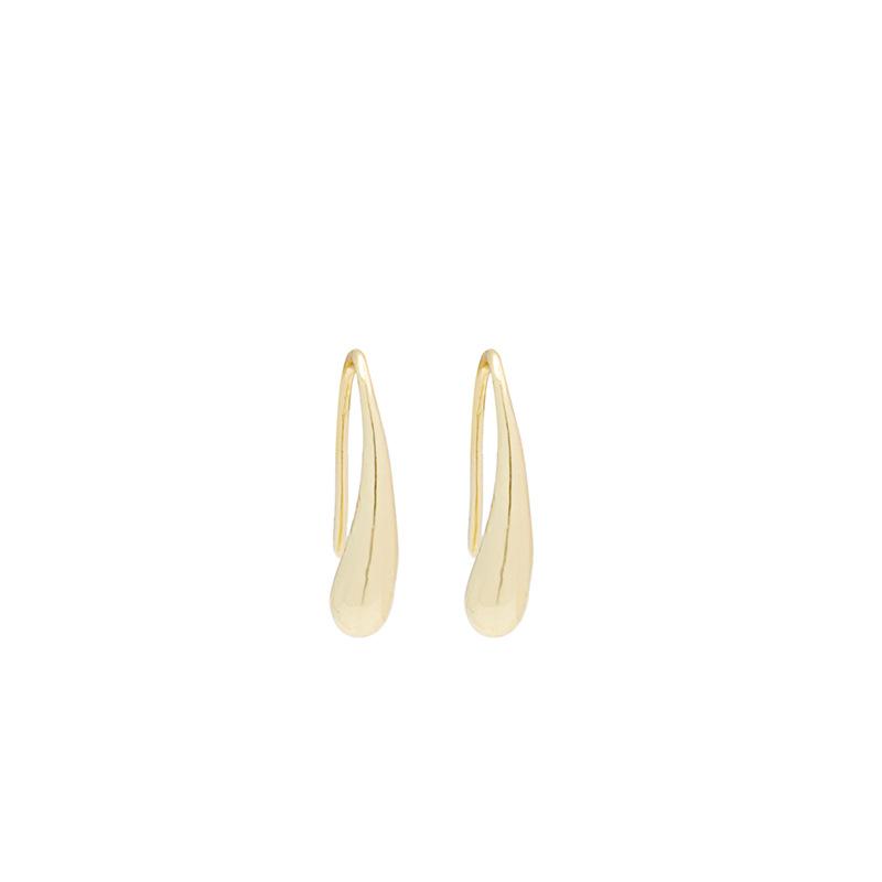 Cold Feng Shui Drop Gold Design Stud Earrings, Exquisite And Small Hong Kong Style Earrings