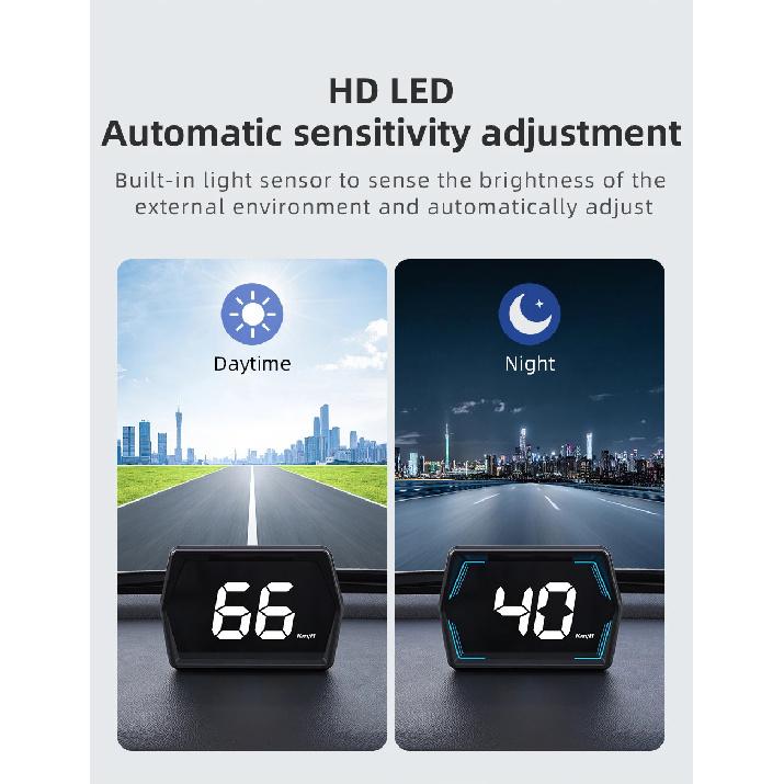 New HUD G20 GPS Car Head-Up Display Digital Speedometer Universal Big Font Overspeed Alarm For All Cars Electronic Accessories