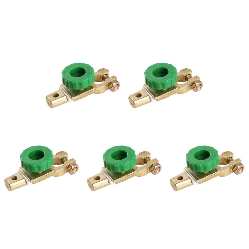 1-5Pcs Heavy Duty Battery Disconnect Isolator Cut Off Switch 12V 24V Green 17MM Fits Standard Negative Terminal Car Accessories