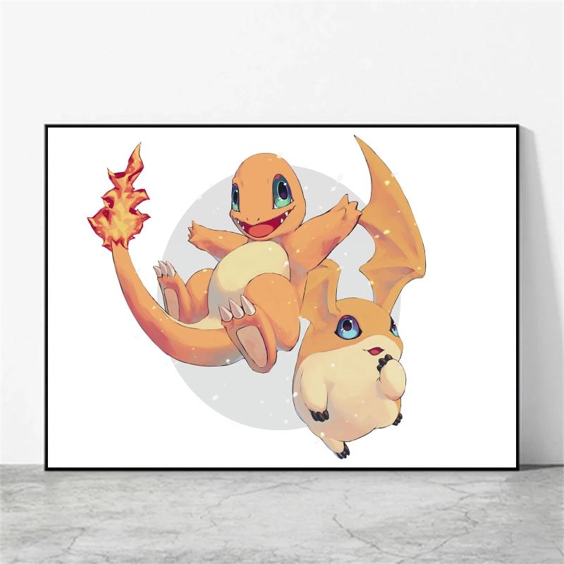 Anime Canvas Paintings Pokemon Ash Ketchum Pikachu Poster Wall Decorative Brings Endless Joy Show The Cozy Home Atmosphere
