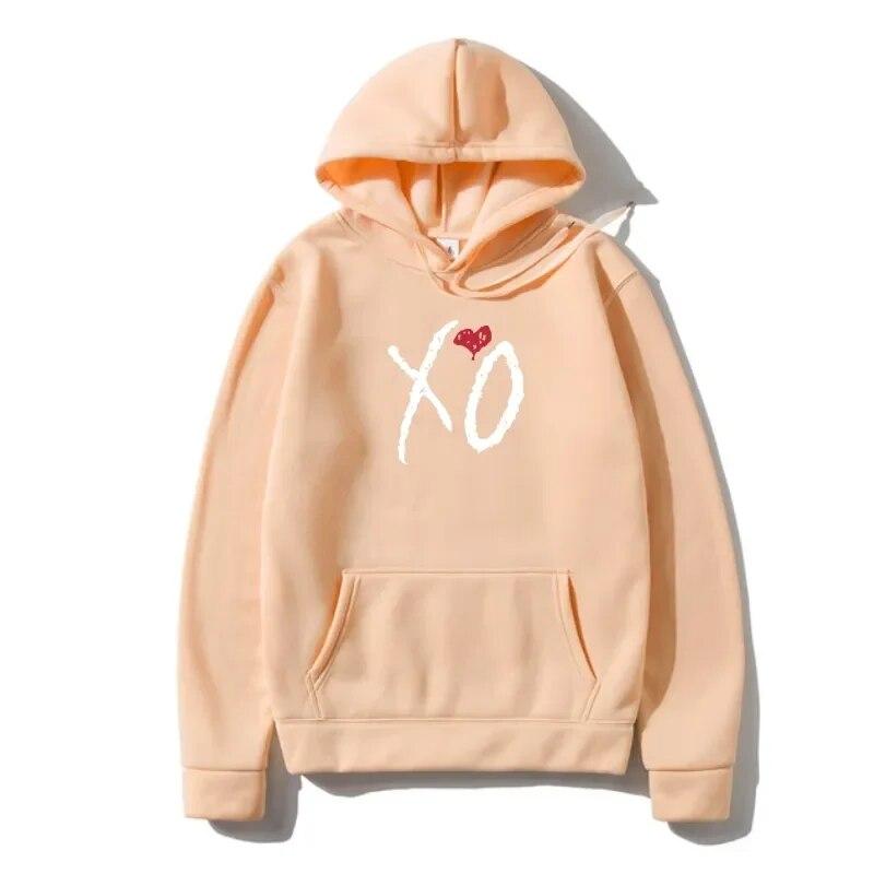 Xo Logo The Weeknd Černá Unisex Dámská mikina Tumblr Mikina Unisex Mikina Letní fleece 100% Bavlna Unisex Teplá Mikina