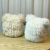 Bear Ears Rabbit Fur Hat Women's Autumn and Winter Woolen Hat Baotou Hat Warm and Show Face Small Knitted Fur Hat Rex Rabbit Fur