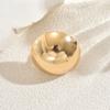 Accessories Ladies Round Ring Geometric Niche Glossy Metal Design Open Ring Versatile Jewelry