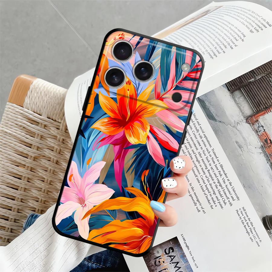 Funda Handyhülle Case für Apple iPhone 17 Pro Max 16 14 Air XR XS MAX 12 11 15 Pro 7 8 13 Cartoon Sonnenblume Gras