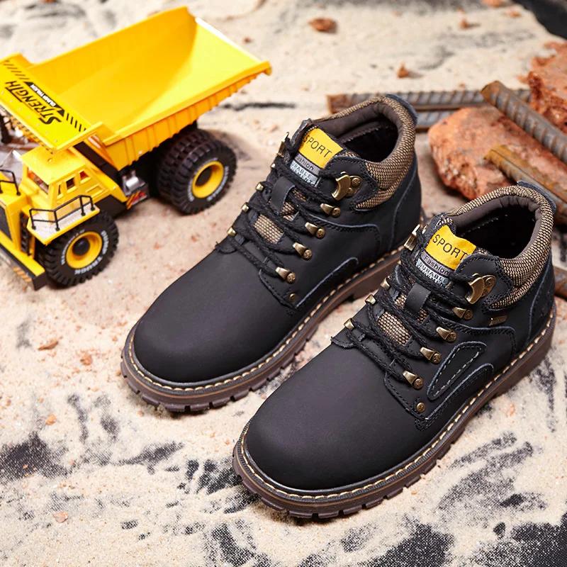 Mode Herren Winterschuhe Neue High-Top Casual Männlich Retro Rhabarber Baumwolle Schneestiefel Outdoor Schnüren Warme Plattform Männer Chelsea Booties