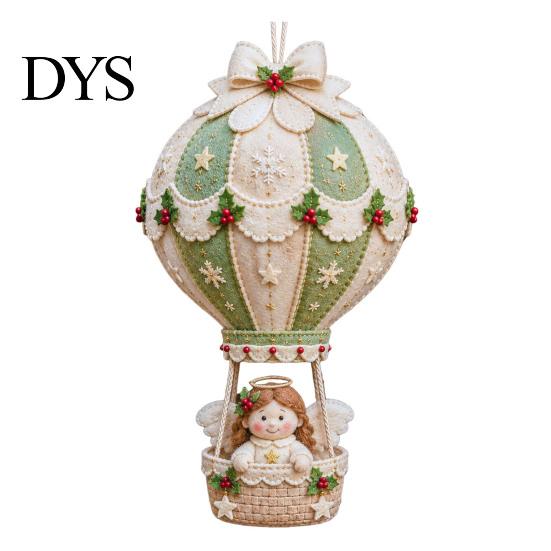 Weiche Stoff Bastelbedarf Weihnachten Heißluftballon DIY-Set, 3D Filz Hängende Dekoration Nähen Nikolaus Projekte für Erwachsene Schneemann Rentier