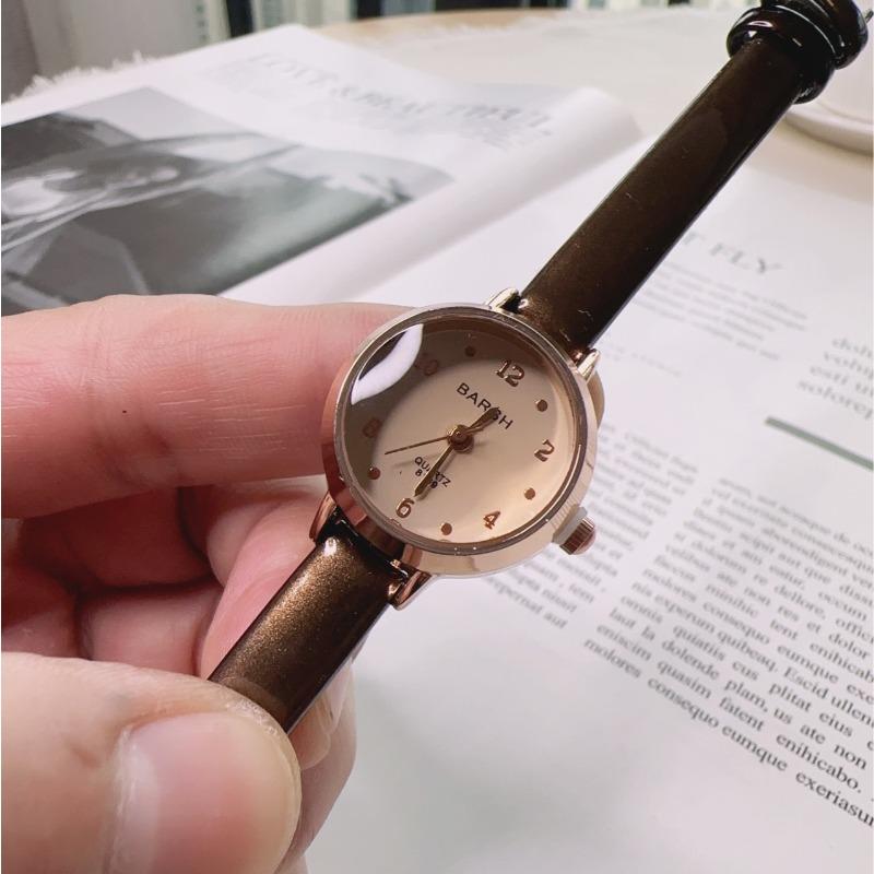 2025 Quartz Watch Women PU Leather Thin Strap Wristwatch Ladies Watches Solid Color Fashion Women Gift Watch Relojes Para Mujer