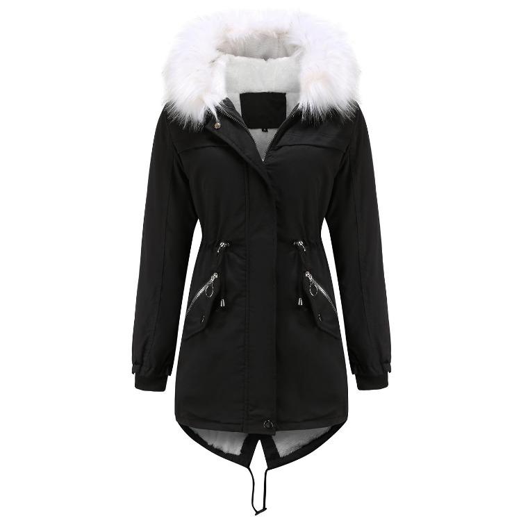 Women Winter Parka Coat Mid Length Puffer Jacket Quilted Fleece Lined Water Repellent Windproof Outdoor Daily Overcoat Plus Size S 4XL New