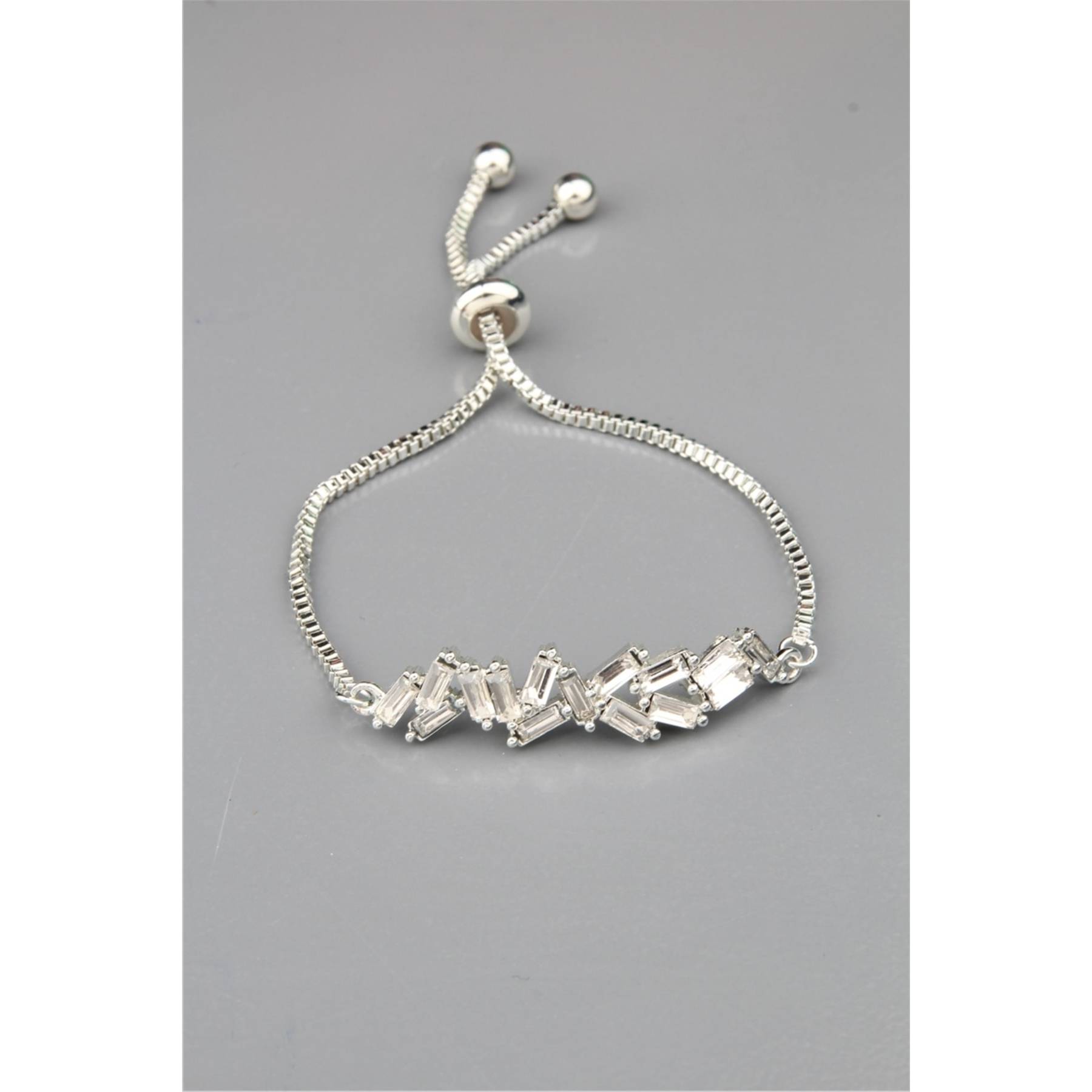 

Silver Baguette Crystal Lift Bracelet
