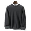 Autumn And Winter Thickened Pullover Men'S 100% Pure Cashmere Shirt Loose Warm Cashmere Knitted Bottoming Sweater