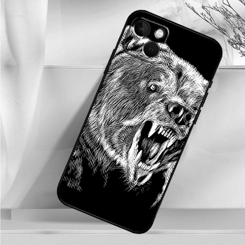 Cartoon Grizzly Bear Shockproof Case For IPhone 18 17 15 16 Pro Max 11 14 Plus 12 13 Mini 16e 17 Air Phone Cover