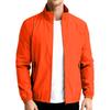Lightweight Stand Collar Windbreaker Jacket for Men with Zipper Closure and Elastic Cuffs Casual Outerwear for Spring Fall