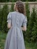 Peulaudeumali Mary Back Pleats Line Point Blue Dress