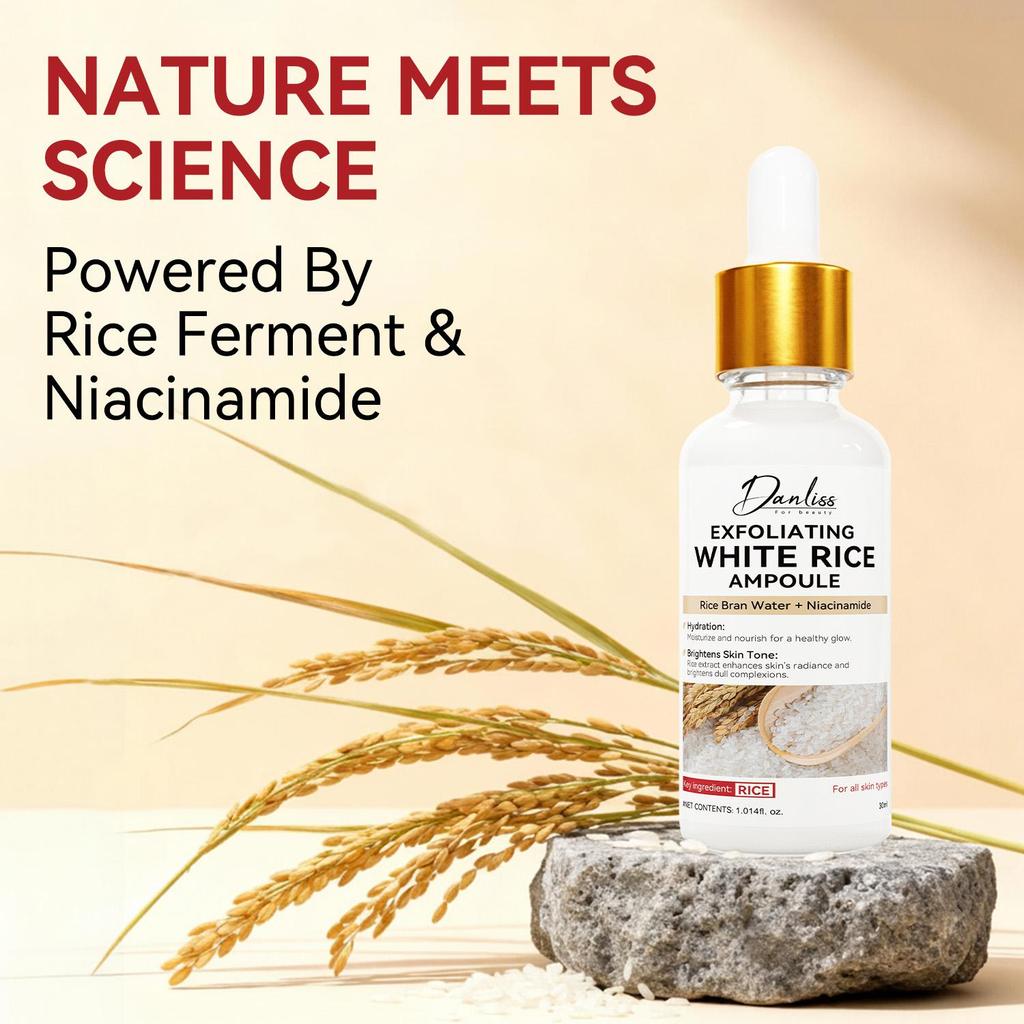 Exfoliating White Rice Ampoule-Moisturize And Firm The Skin-Improve Skin Texture, Blackheads And Whiteheads-30ml
