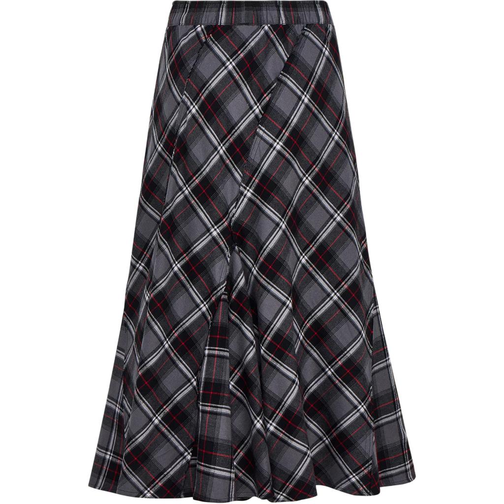 Adidas Originals Check Skirt Striped Plaid Sports Fashion Versatile Casual Long Skirt Women skirts KT6381
