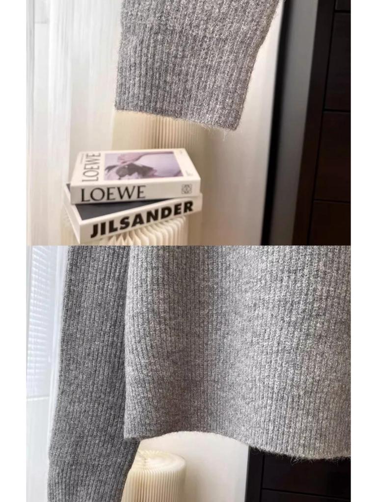 Damen Raglanärmel Rundhals Strickware - 2025 Herbst/Winter Layering Pullover, Lässiger Stil Top