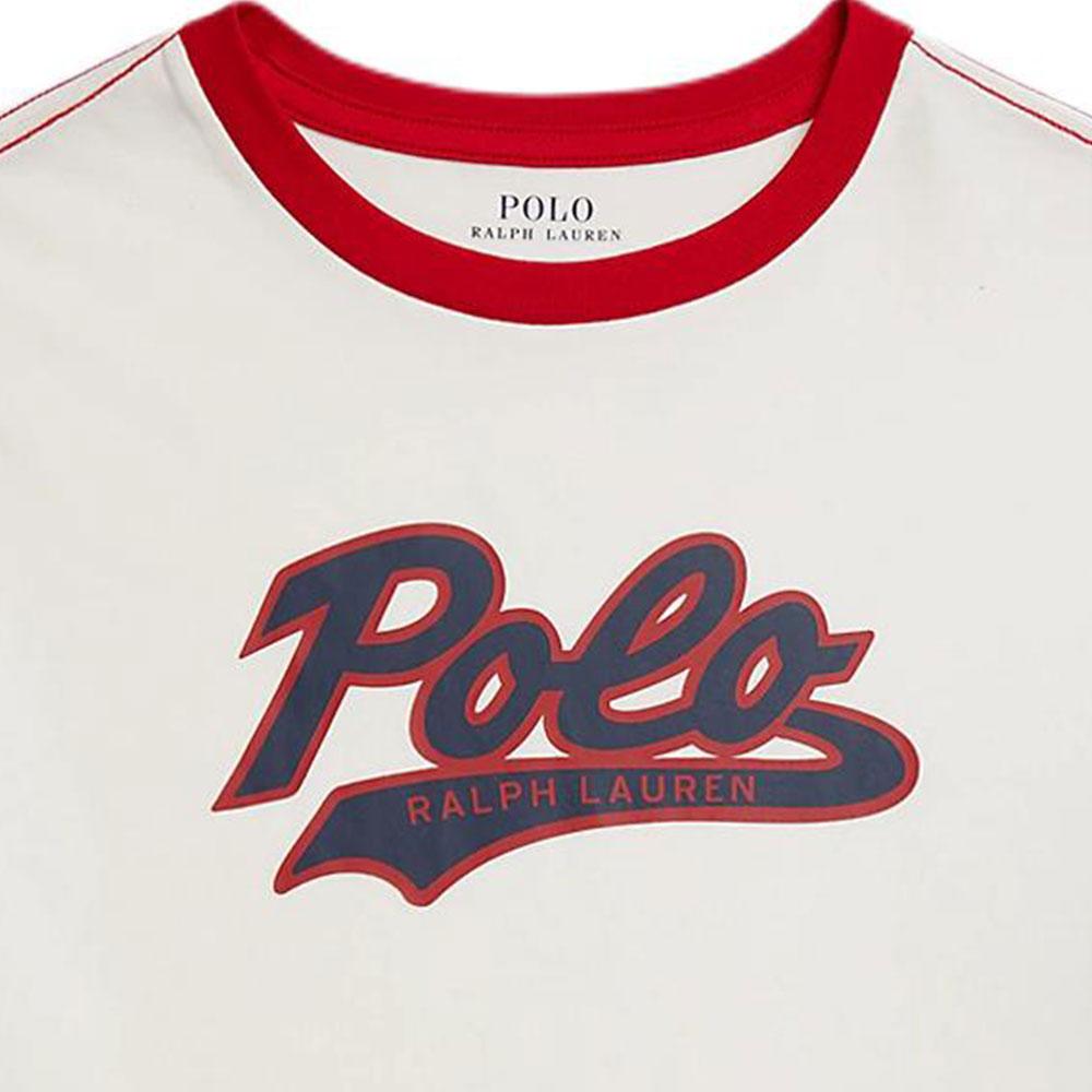 Polo Ralph Lauren Logo Pattern Color Block Cotton Knit Washed Round Neck Short Sleeve T-Shirt Kids tops 323P02588-002