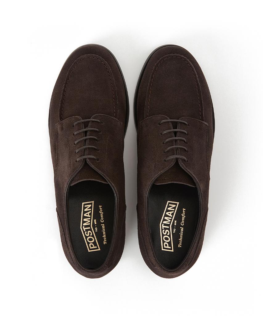 Postman Journalist Suede Dark Brown