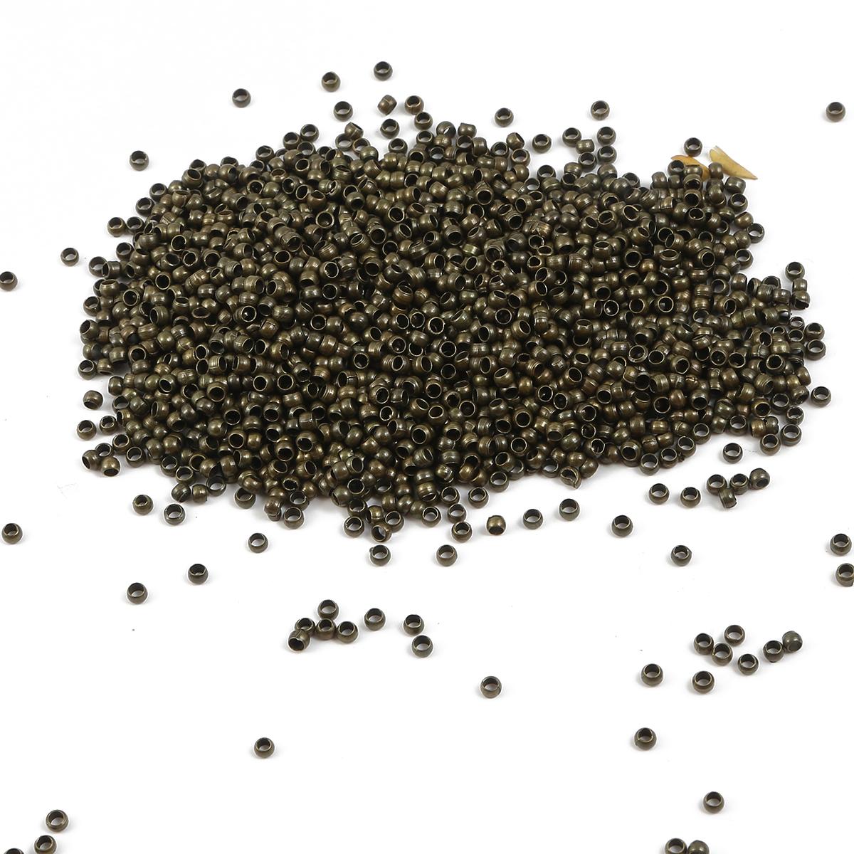 

100-500 шт., свободные бусины с микро пробкой, нескользящие медные бусины-прокладки, фурнитура для ювелирных изделий своими руками 2.5mm 500pcs