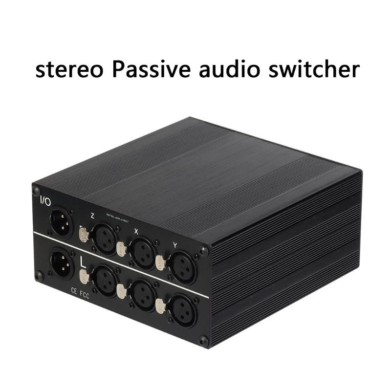 XLR Balanced Audios Selector XLR Audios Switcher 3 Inputs 1 Output Passive Design Studio Grade Connectivities Accessory