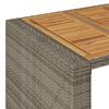 5 Piece Garden Bar Set without Cushions Grey Poly Rattan & Acacia