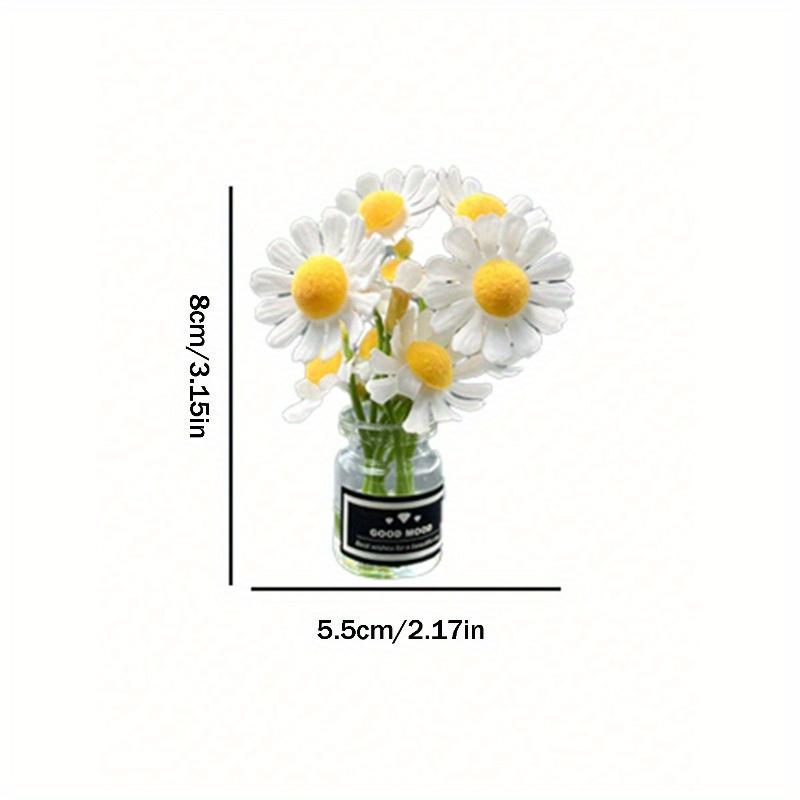 1pc Car Ornament Mini Vase Flower Interior Decoration Center Console Decoration