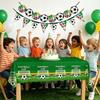 Soccer Birthday Party Decoration 10 Guest Disposable Dinnerware with Tablecloth Paper Plates Cup Napkin