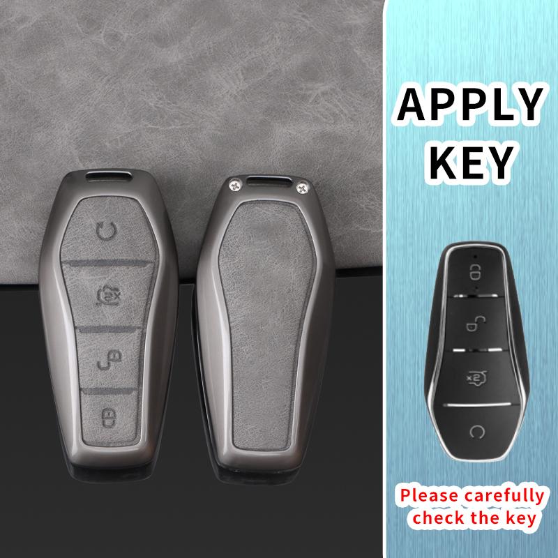 

Alloy Car Key Cover Case For Byd Song Plus Ev Dolphin Seal U Dmi Atto 3 Sealion 6 Han Qin Car Keychain Key Shell Accessories