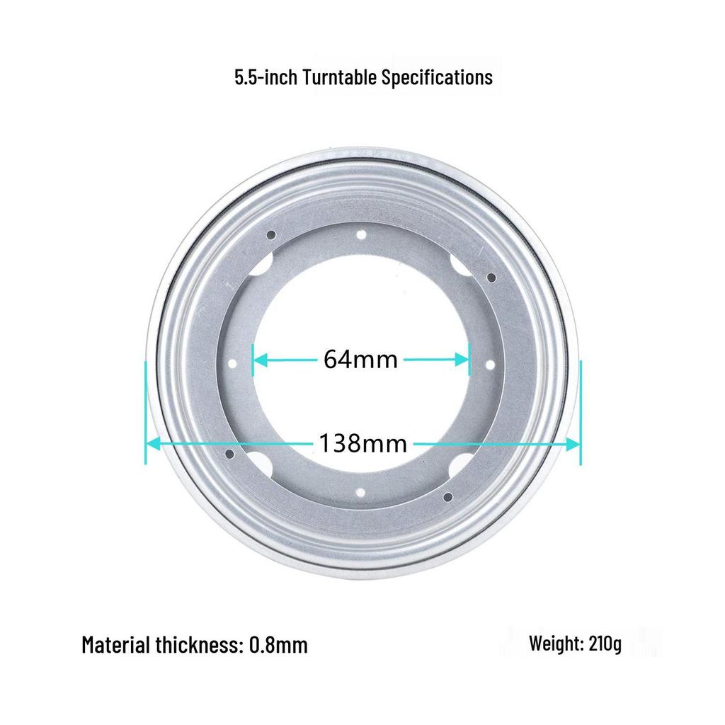 9-Inch 360° Rotating Iron Display Stand with Galvanized Hollow Base