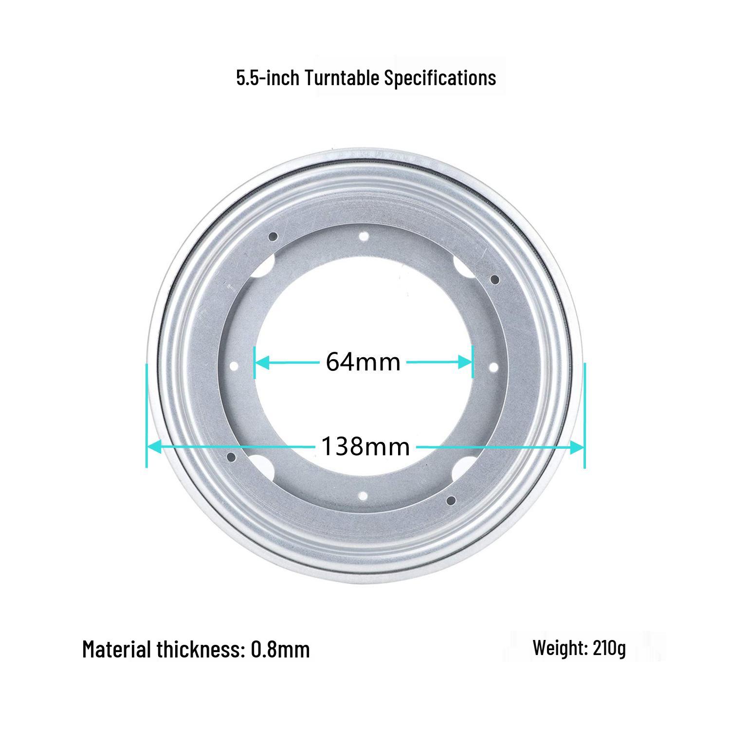 9-Inch 360° Rotating Iron Display Stand with Galvanized Hollow Base