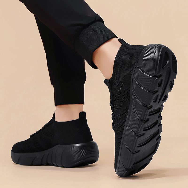 Women Sneaker Knit Comfortable Thick Sole Casual Shoes Breathable Stylish Sports Women Tennis Shoes Female Shoes Plus Size Men