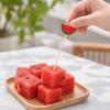 100PCS Disposable Fruit Tags, with Cartoon Fruit Decor Cocktail Picks, Durable Bamboo Skewers, for Fruits Barbecue Cocktails Cakes
