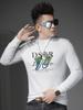 Ozhouzhan 2025 Autumn New Half-high Collar Men's T-shirt Trendy Casual Print Top Long sleeve Bottoming Shirt Men