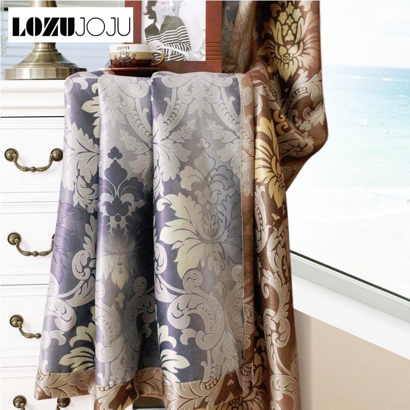 1PC Retro Printed 70-80% Blackout European Style Comfortable Curtains for Bedroom Balcony Window Drapes for Living Room LOZUJOJU