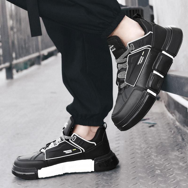 Original Orange Platform Sneakers Men Hot Trendy Leather Men's Leather Sneakers Casual Street Designer Skateboard Shoes For Men