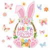 Easter Bunny Window Clings Cartoon Egg Stickers Cute Decoration For Home Classroom Nursery Shop Glass Display Decorations
