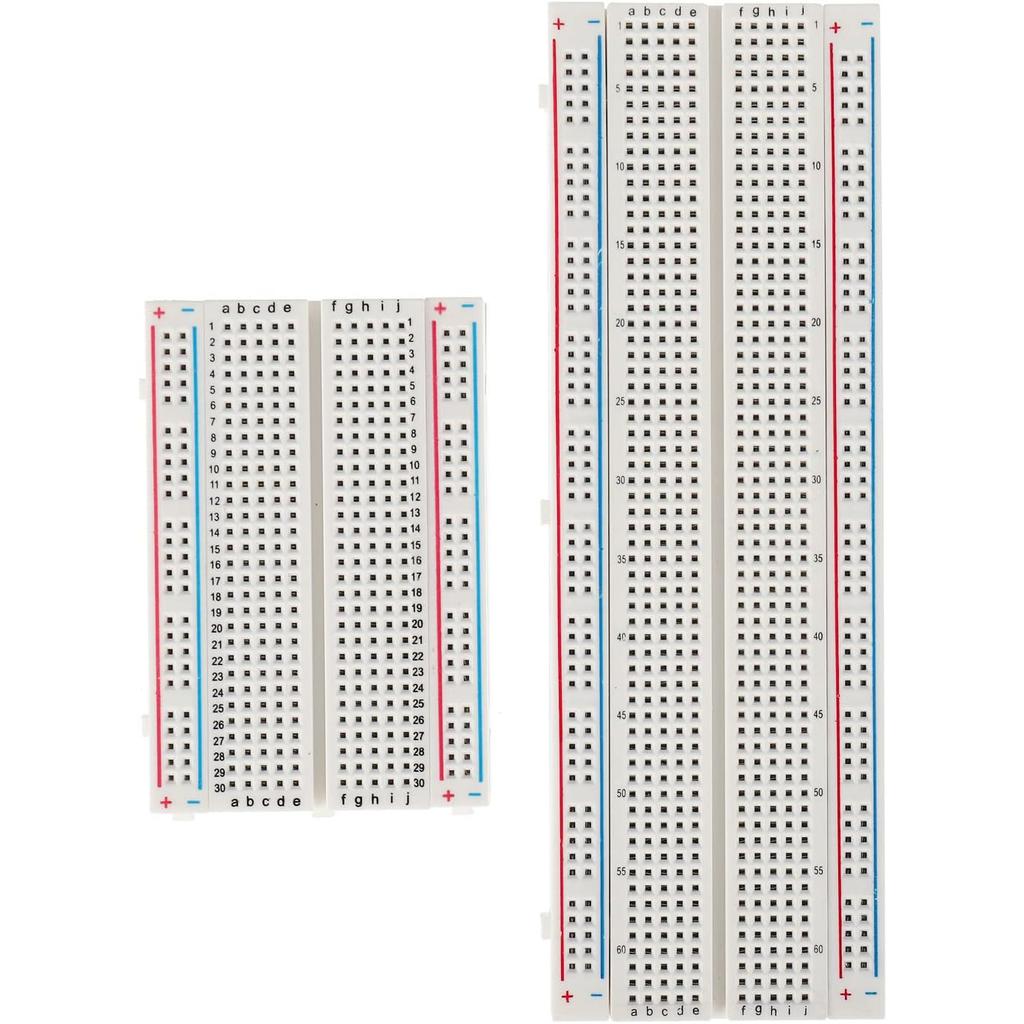 Breadboard Set 803 Tie and 400 Tie Points Solderless Bread board and 65 Pcs Flexible Breadboard Jumper Wires and 6PCS 170 Points