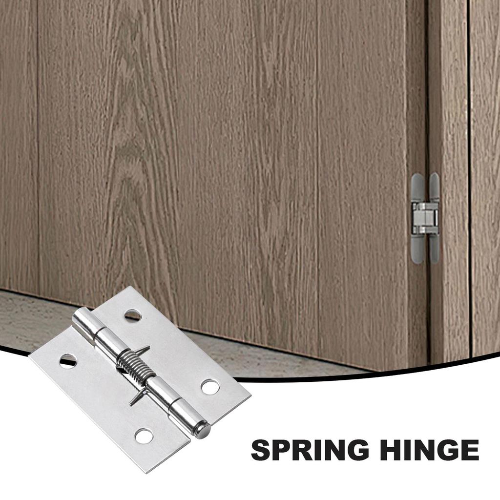 1Pc spring hinge with Spring Stainless Steel Door Hinges Auto Close Easy to install practical Furniture Hardware Supplies