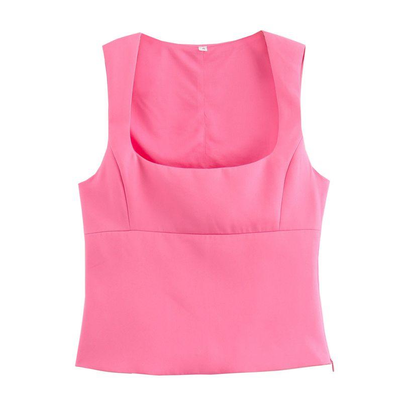 Kaslead New Arrival Women's Clothing Fashion Style Fashion Casual Easiest for Match Minimalist Square Collar Stretch Tops 2745777