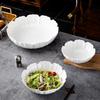 Ceramic Salad Soup Bowl Unique Shape Tableware Lace Rim Pasta Seafood Bowl for Hotel Restaurant