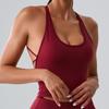 Womens Seamless Sport Yoga Bra Top With Padded Cups Quick-Dry Stretchy Fitness Tank Gym Running Cycling