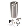 Beer Keg Growler 3.6L Stainless Steel Keg Green 60PSI Gauge Keg Tap Easy Operation Home Dispenser