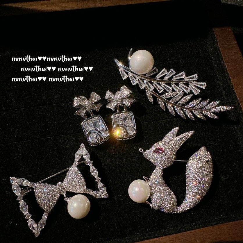 Yuji Colorful Bow Jewel Brooch, Sotheby'S, 18K Gold Plated, Squirrel Zircon Pearl Brooch, Wheat Ears