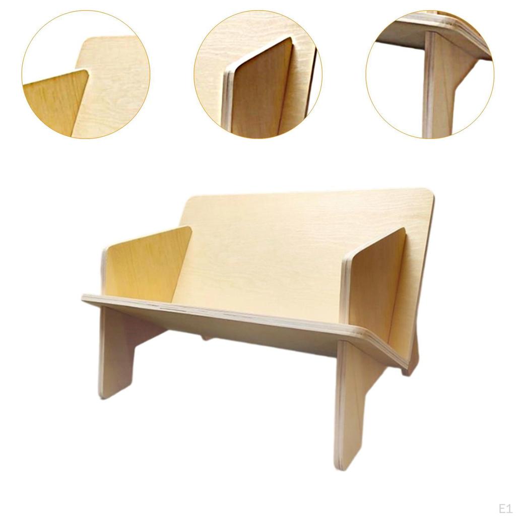 Desktop Bookshelf Organizer Wooden Tabletop Decorative Storage Rack Simple
