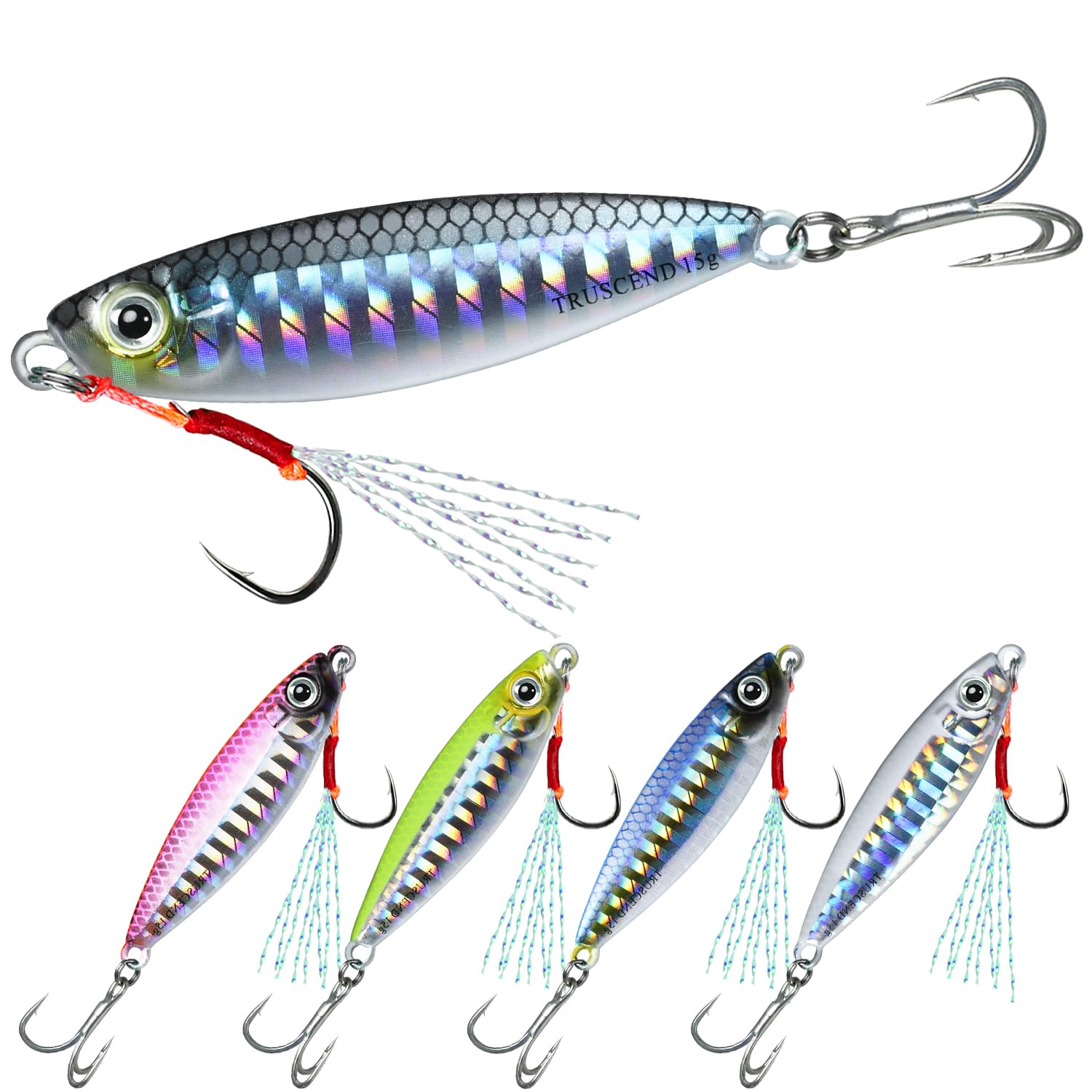 TRUSCEND Fishing Lure Metal Jig Jig Para Slow Light for 5.5cm