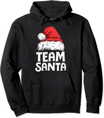 Team Santa Christmas Squad Family Matching Pajamas Unisex Hooded Sweatshirt