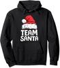 Team Santa Christmas Squad Family Matching Pajamas Unisex Hooded Sweatshirt