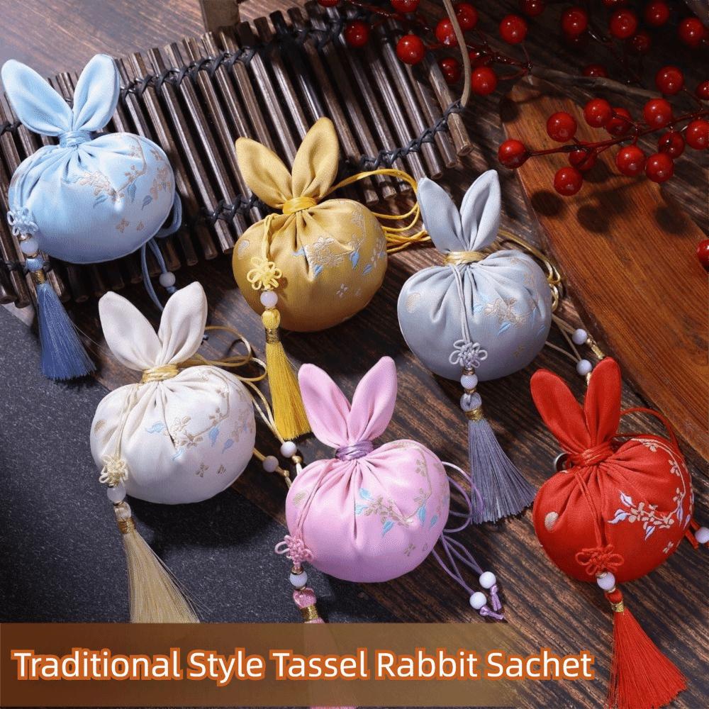 Handmade Mid-Autumn Festival Rabbit Sachet Bag Hanging Embroidery Sachet Pendant  Home Decor