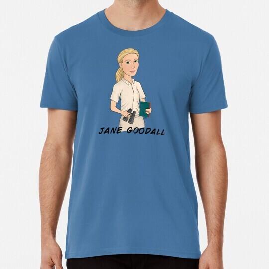 Jane Goodall Young Green Background Size S to 5XL Made in the USA T-Shirt Unisex T-Shirt M