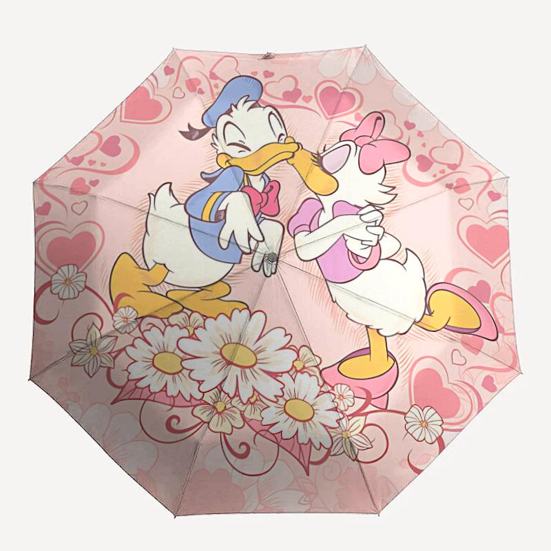 1pc Daisy, Donald Duck Automatic Folding Umbrella, Compact Portable Travel Umbrella, Perfect Gift for Friends  yy250806047